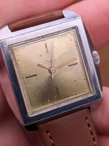 Vintage Rare Watch Luch 2209 Square USSR Mechanical - Picture 13 of 13