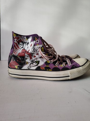 DC Comics Batman Converse - Harley Quinn - Women's 10s/ Men's 8s - Picture 2 of 9