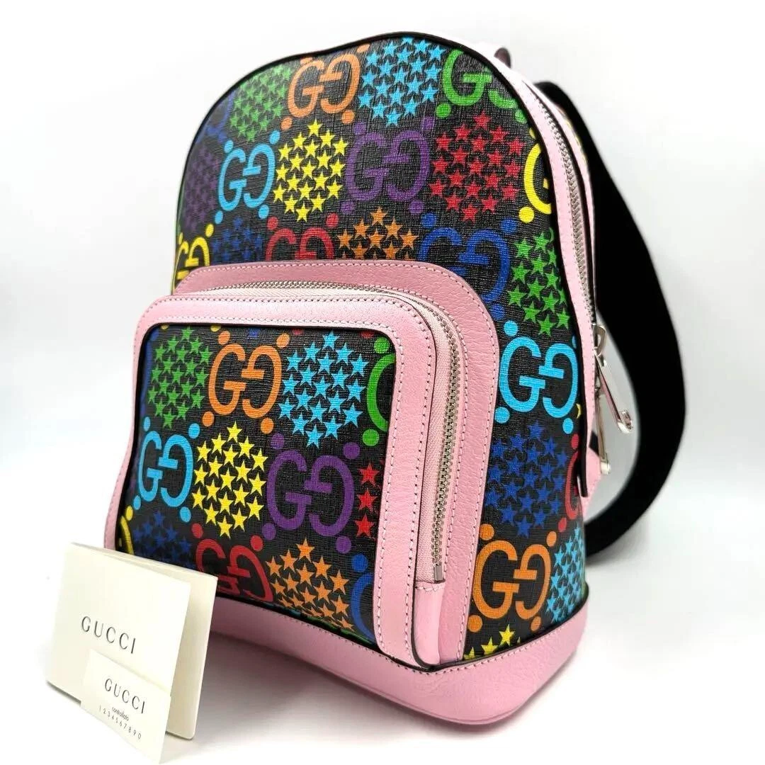 Sac à dos toile GUCCI Psychedelic 601296 GG Supreme monogramme multicolore 2411M