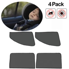 4PCS Car Front Window Rear Mesh Sun screen Shade Cover Windshield Sunshade Visor