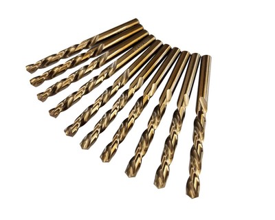 10x HSS-Co5 Cobaltbohrer Spiral Edelstahlbohrer DIN 338 Metallbohrer 0,5 - 13 mm