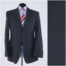 Mens Super 120s Wool Blazer 42R UK Size SARAR Grey Sport Coat Jacket