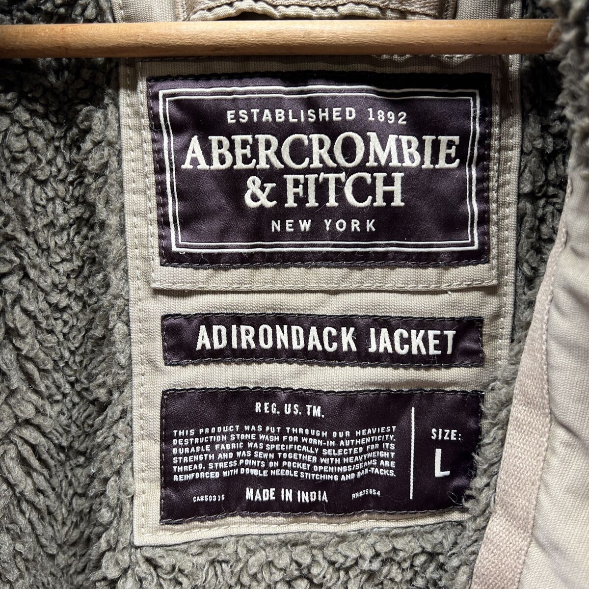 Abercrombie & Fitch Adirondack Jacket Mens Large Sherpa Abercrombie & Fitch Adirondack Jacket Mens Large Sherpa