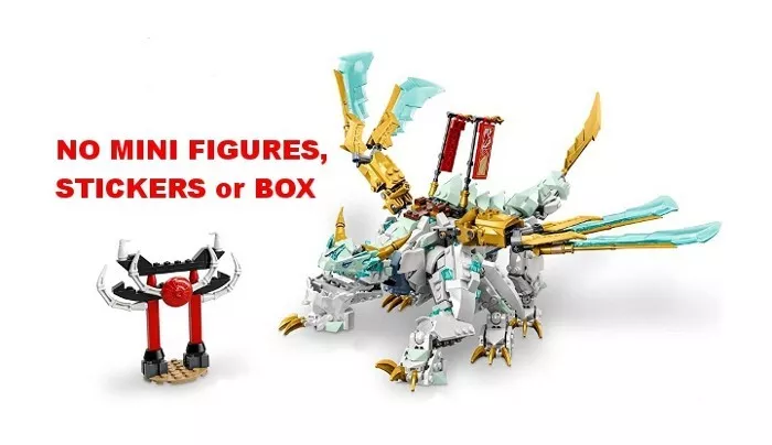 LEGO Ninjago 71786 La créature Dragon de glace de Zane, Jouet 2-en