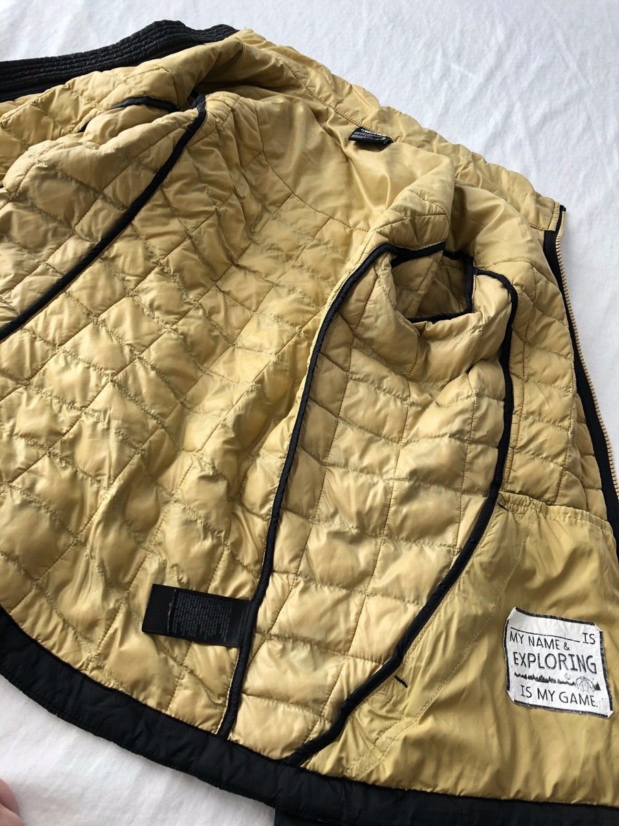 The North Face Zip-Front Poly Fill Jacket Black w/Tan The North Face Zip-Front Poly Fill Jacket Black w/Tan