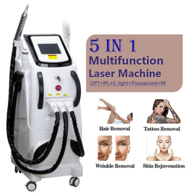 3IN1 Nd Yag Laser Picosecond RF IPL OPT Hair Tattoo Removal Q Switch  Machine