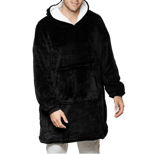 Wearable Blanket Hoodie Sweatshirt Nightwear Bathrobe Flannel Blanket Choose Col - Picture 11 of 11
