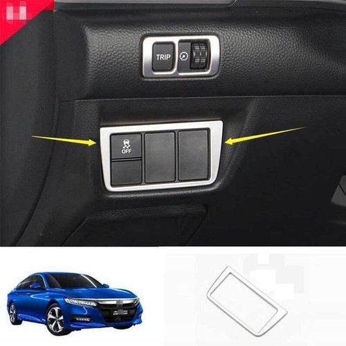 Silver Aluminum Gear Shift & Brake Hold Frame Trim For Honda Accord 2018-2022