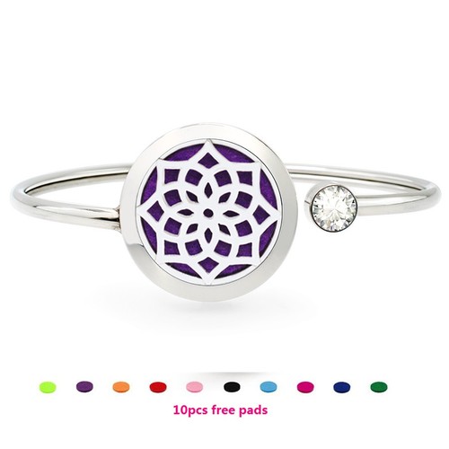 25mm  Rotatable Perfume Bangle Bracelet  Diffuser Essential Aromatherapy Locket - Picture 14 of 209