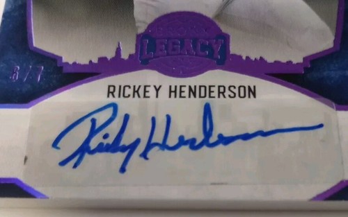 Rickey Henderson 2024 Leaf Bronx Legacy 🗽 Base Auto Purple 🟣 6/7 HOF Yankees ⭐ - Picture 5 of 8