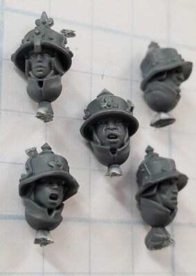 AOS Cities of Sigmar Bits Freeguild SteelHelms Helmet Heads x05