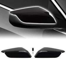 Mirror Covers Cap Gloss Black For Chevy Malibu 16-24 w/ Tape & Glue #84026842