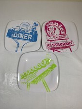 Lot of 3 Disney Plastic ZAK Plates Minnie, Mickey and Donald