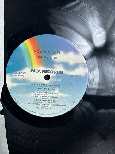 BARRY GIBB Now Voyager Vinyl LP MCA Records MCA-5506 - Picture 5 of 5