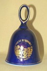Vintage Cobalt Blue Mount Rushmore Porcelain Bell, South Dakota  — photo 1