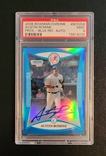 2008 Bowman Chrome Austin Romine Bcp256 Psa 9