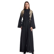 Muslim Women Open Abaya Cardigan Maxi Dress Kimono Party Kaftan Islam Arab Robe