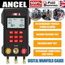 ANCEL AC3000 Manifold Digital Gauge Refrigeration Leak Tester Vacuum Pressure