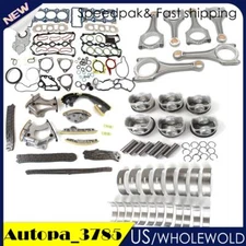 Engine Rebuild Kit - Connecting Rod 06E198401E Timing Chain Piston Ring for Audi