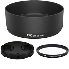 JJC Lens Hood as Canon ES-65B for RF 50mm F1.8 Lens 43mm Lens Cap UV Filter