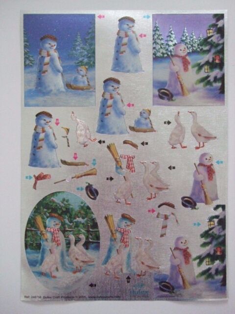 Christmas Holly 3d Decoupage Die Cut Sheet from Dufex 