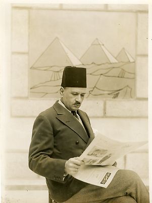 ''Gabriel TAKLA BEY Direktor der Zeitung AL-AHRAM'' Originalfoto 30er Jahre