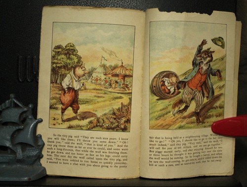 The Three Tiny Pigs little rare antique old Parker Brothers Salem children's - Picture 6 of 8