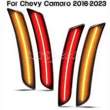 4PCS SET LED Side Marker Light Front Rear Fender Lamp for 2016-2024 Chevy Camaro