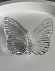 Vintage Waterford Clear Crystal Butterfly Paperweight Figurine Ireland 3.25”