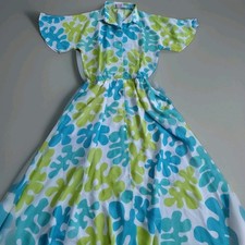 Gretchen Scott M l Midi Maxi Dress FLOWY CHIFFON TEAL Blue Green Sheer NWT $278