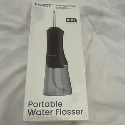 PERECT Portable Water Flosser CYG690 Black, 3 Pressure Settings, Detachable Tank