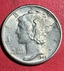 1944D US Mercury SILVER Dime "Denver" Mint! Choice AU! Old US Coin!