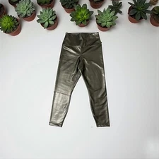 90 Degree by Reflex Women's Leatherette Super Hi Rise Ankle Length Leggings XL