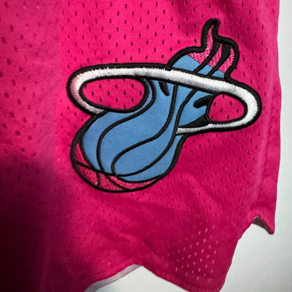 Miami Heat Shorts Mens Small Pink Blue Just Don Basketball Mesh Embroidered NBA - Изображение 3 из 4