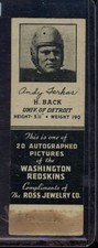 1939 Washington Redskins Matchbooks Andy Farkas With Striker LOOK!