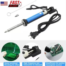 Electric Solder Sucker Vacuum Desoldering Suction Pump Iron 30W Drill Rod Tool