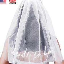Bride to Be Embroidered Veil for Bachelorette Party,Bach Party Favors Accessory,