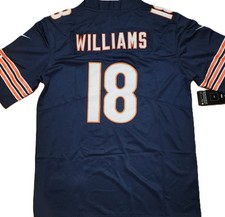 youth size chicago bears 18 caleb williams S-xl stitched customized nwt.