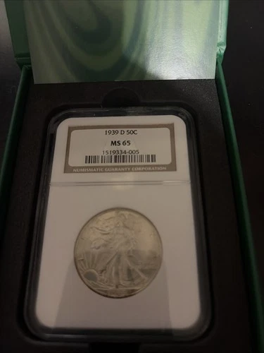 1939-D (MS65) Walking Liberty Half Dollar 50C NGC - GEM