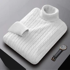 New Men's Turtleneck Soft Sweater Warm Knitted Autumn/winter Pullover Jumper