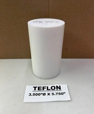 Barra solida in teflon PTFE materia prima vergine naturale 3,5" Ø X 5,750"