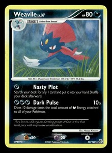 Weavile 40/130 Reverse Holo Rare Diamond & Pearl Pokemon Card