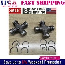 2Pcs Premium Driveshaft Universal Joints Pair Front or Rear Moog 534G Greaseable