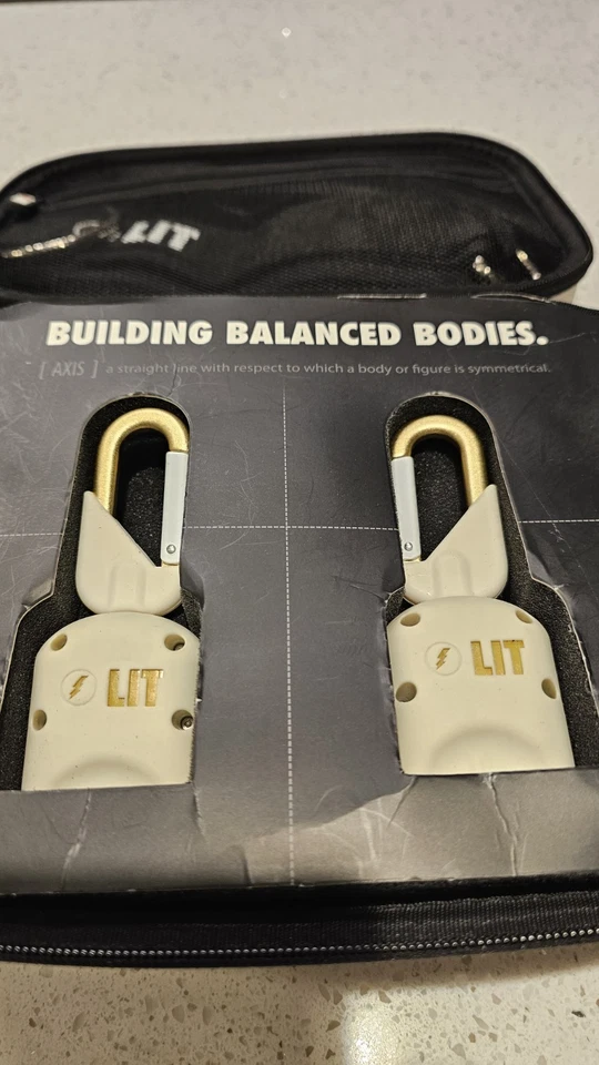 Juego de bandas de resistencia portátiles Lit Axis para gimnasio ejercicio y pilates (blanco) Foto 3 de 4