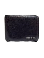 DIESEL Bi-fold Wallet Leather Black Men's