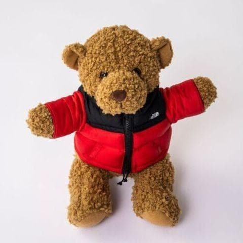 The North Face TNF Nuptse Bear Plush 28cm Red, Polyester, New