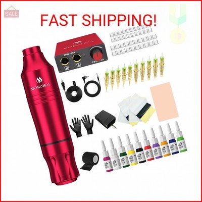 Mokohoa Tattoo Gun Tattoo Kit for Beginners Complete Set,Tattoo Practice Starter