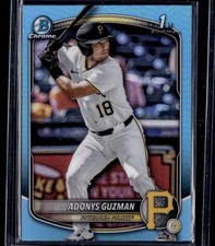 ADONYS GUZMAN 2025 BOWMAN DRAFT CHROME SKY BLUE REFRACTOR PITTSBURGH PIRATES