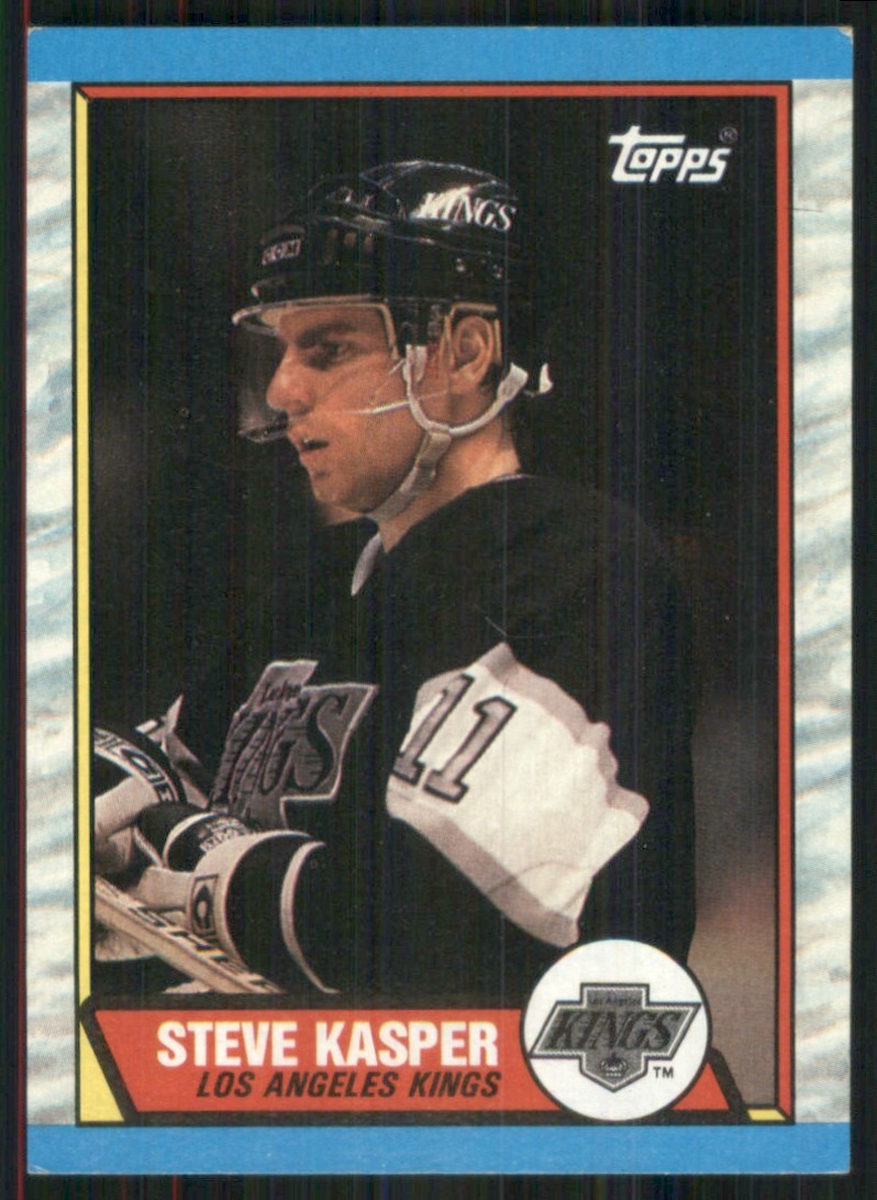 1989-90 Topps #194 Steve Kasper Los Angeles Kings Hockey Card 37146