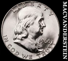 1960 Silver Franklin Half Dollar - Choice Gem Brilliant Unc+++  #i1663